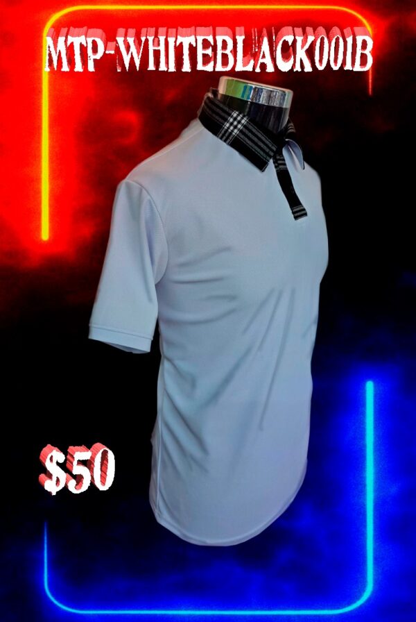Camisa Polo Blanca con Cuello Típico - Imagen 2
