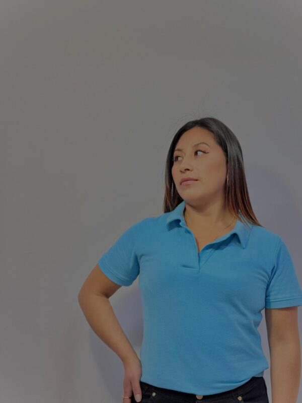 CAMISA POLO CELESTE